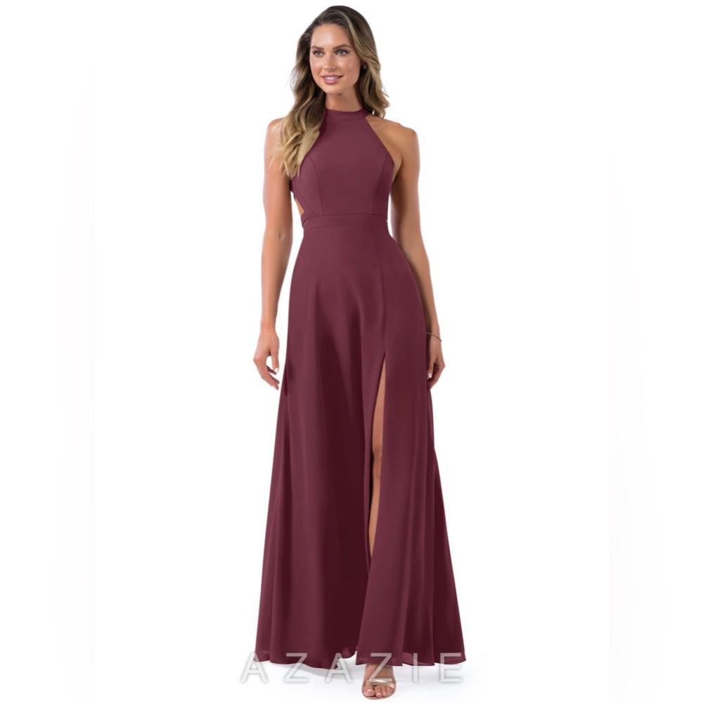 Azazie Clarice Bridesmaid Dress — Cabernet A0